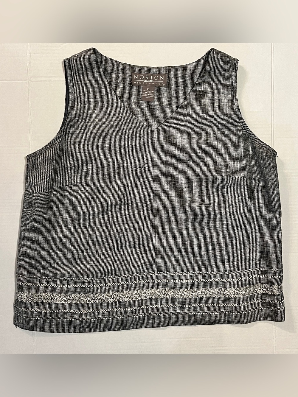 100% linen buttonless vest woman’s PL